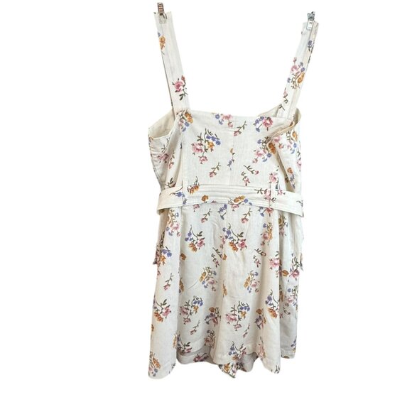 House of Harlow 1960 Floral Linen Blend Belted Romper Size 10 | Boho Summer - Picture 5 of 12